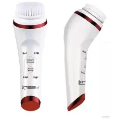 LINSAY Ultra-Sonic Facial & Body cleansing Brush with Temperature control Super SPA Bundle with Potent Anti-Aging Serum USB Cable Headband & Bag