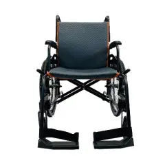 Feather Chair Featherweight Ultra Light 13.5 Pound Foldable Aluminum Wheelchair for Easy Transportation and Storage, Matte Black