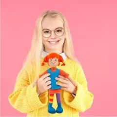 Mighty Mojo Pippi Longstocking Plush Doll 12"