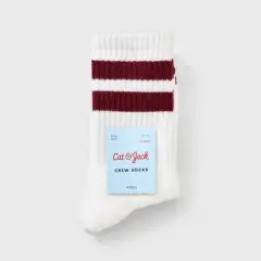 Boys' 4pk Varsity Striped Crew Socks - Cat & Jack&trade;