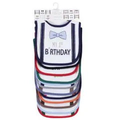 Little Treasure Baby Boy Cotton Bibs 12pk, Holiday Bow Ties, One Size