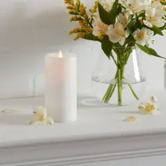 3" x 6" LED Pillar Candles White - Threshold&trade;
