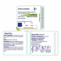 Arnica Montana 6X by Boiron Homeopathic Single Medicine For Pain  -  80 Pellet