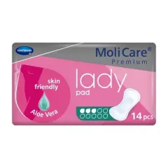 MoliCare Premium Lady Pads Bladder Control Pad Moderate Absorbency 5-51/2 X 13 Inch