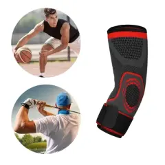 Unique Bargains Elbow Protection Elbow Pads Tightening Breathable Elbow Pads for Sports Nylon 1 Pair
