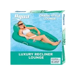 Aqua Leisure Polyknit Luxe Water Lounger Recliner Inflatable & Aqua Leisure Zero Gravity Inflatable Swimming Pool Lounge Chair Float, Green