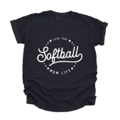 Simply Sage Market Livin' that Softball Mom Life Garment Dyed Tee