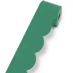 Carson Dellosa Education Grow Together Jade Green Rolled Scalloped Bulletin Board Borders, 65 Feet Per Roll, Pack of 3