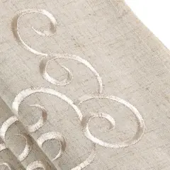 4pk Light Brown Embroidered Napkin 20" - Saro Lifestyle