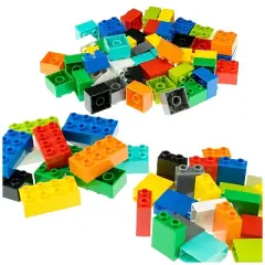 Strictly Briks Toy Large Building Blocks for Kids and Toddlers, 100% Compatible with All Major Brands,10 Multi Colors, 108 Pieces - Ages 3 and Up