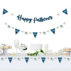 Big Dot of Happiness Happy Passover - Pesach Party Letter Banner Decoration - 36 Banner Cutouts and Happy Passover Banner Letters