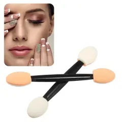 Unique Bargains Short Sponge Dual Sides EyeShadow Makeup Brushes Applicator Black 25 Pcs