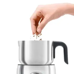 Breville Milk Caf&eacute; Frothe Brushed Stainless Steel BMF600XL: Electric Milk Steamer & Frother, 25oz Capacity, 500W, Silver