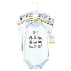 Hudson Baby Unisex Baby Cotton Bodysuits, Bugs 5-Pack