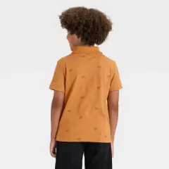 Boys' Short Sleeve Printed Polo Shirt - Cat & Jack&trade; Orange