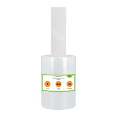 PSBM 12 Rolls 5"x1000' Extended Core Clear Stretch Wrap Banding Film with Handle