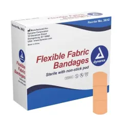Dynarex Tan Fabric Adhesive Bandage Sterile 1 x 3"