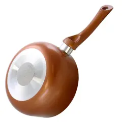 Better Chef 2 Qt. Copper Colored Ceramic Coated Saucepan with glass lid