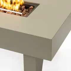 42-Inch Outdoor Iron Gas Fire Pit Table, Modern Patio Heater for Backyard Gatherings