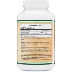 Magnesium Malate - 420 x 500 mg capsules by Double Wood Supplements - Supports Nerve, Joint, and Muscle Health