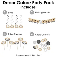 Big Dot of Happiness Bump, Set, Spike - Volleyball - Baby Shower or Birthday Party Supplies Decoration Kit - Decor Galore Party Pack - 51 Pieces