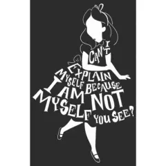 Women's Alice in Wonderland I Am Not Myself Silhouette T-Shirt