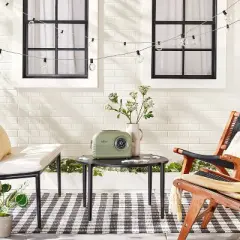 10ct Incandescent Indoor/Outdoor Orb String Lights Black/White - Hearth & Hand&trade; with Magnolia