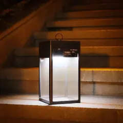 Techko Maid Solar Portable Outdoor Modern Lantern Matte Black