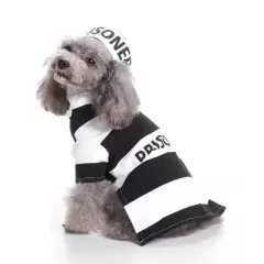 Pet Life Striped Retro Inmate Prisoner Uniform Dog Costume