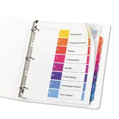 Avery Ready Index Customizable Table of Contents Asst Dividers 8-Tab 11 x 9 1/2 11163
