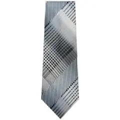 TheDapperTie Men's Light Blue And Black Stripes Necktie with Hanky