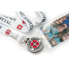 Surreal Entertainment Scrubs Official Sacred Heart Hospital Lanyard | Includes ID Holder & Charm