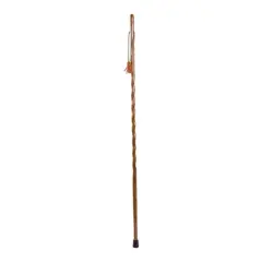 Brazos Twisted HitchHiker Brown Oak Wood Walking Stick 58 Inch Height