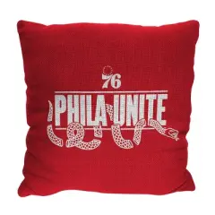 14"x14" NBA Philadelphia 76ers Invert Double Sided Jacquard Decorative Pillow - 2pk