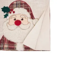 Saro Lifestyle Plaid Santa Table Runner, 13"x72", Multi