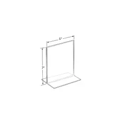 Azar Sign Holders 5" x 7" Clear Acrylic 10/Pack (152722)