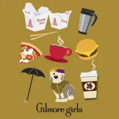 Junior's Gilmore Girls Iconic Icons Festival Muscle Tee