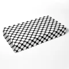 Bacati - Black Large Dots 100 percent Cotton Universal Baby US Standard Crib or Toddler Bed Fitted Sheet