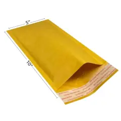 UOFFICE Pack of 500 Kraft Bubble Mailers 5" x 10" - #00 Self-Seal Padded Envelopes