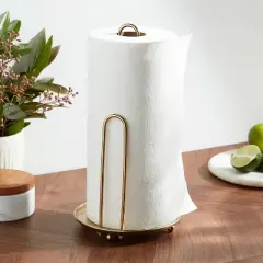 Delavan Collection Metal Wire Paper Towel Holder Gold - Threshold&trade;: Gold Kitchen Accessories, Napkin Holder, Freestanding