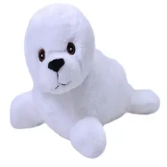 Wild Republic Ecokins Harp Seal Pup Stuffed Animal, 12 Inches