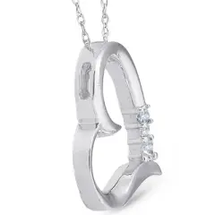 Pompeii3 Princess Cut Diamond Heart Necklace Pendant White Yellow or Rose Gold 3/4" Tall