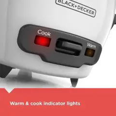 BLACK+DECKER 16-Cup Rice Cooker, 8-Cup Uncooked Rice, Steaming Basket, Removable Non-Stick Bowl, One Touch, Keep Warm