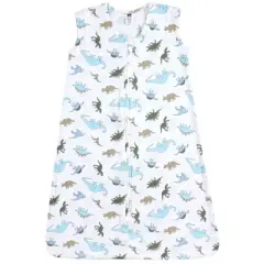 Hudson Baby Infant Boy Cotton Sleeveless Wearable Sleeping Bag, Sack, Blanket, Dinosaurs