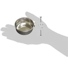 QT Dog Stainless Steel Pet Bowl Coop Cup with Clamp - 5 oz