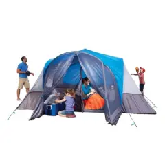 Outbound 8 Person 3 Season Easy Up Camping Dome Tent with Rainfly & Porch