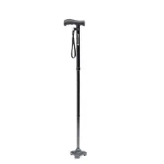 Drive Medical HurryCane Freedom Edition Folding Cane with T Handle, Black