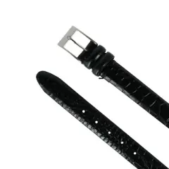 CTM Men's Embossed Leather Croc Print Belt