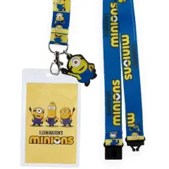 Minions Lanyard Character Inspired Breakaway Clear ID Badge Holder Keychain Multicolored