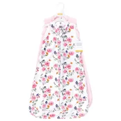 Hudson Baby Infant Girl Cotton Long-Sleeve Wearable Sleeping Bag, Sack, Blanket, Floral Bouquet Sleeveless